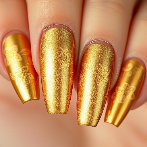 طراحی گلدار طلایی
