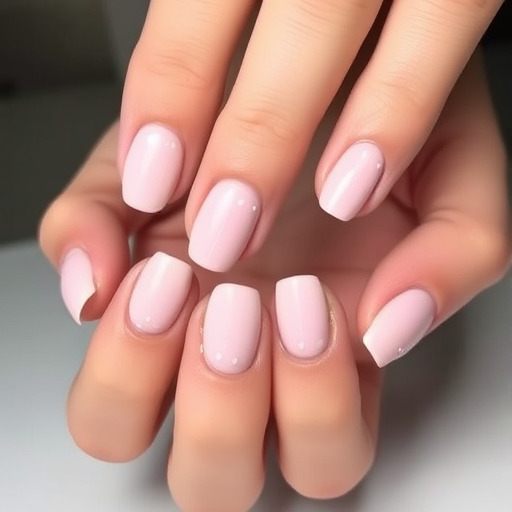 طراحی مینیمال روی ناخن گرد