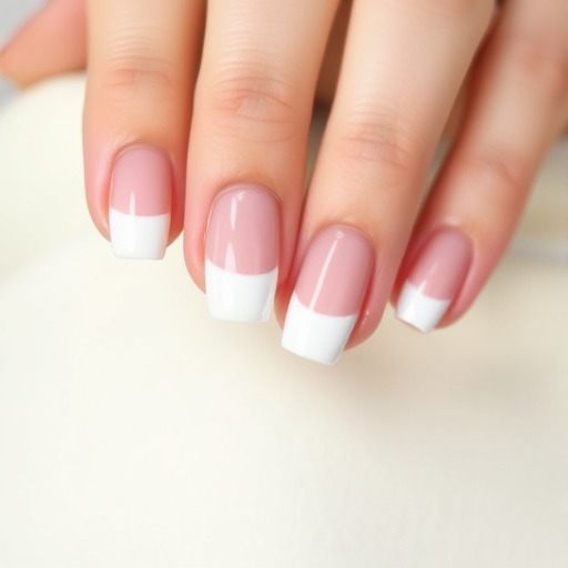 ناخن گرد فرنچ کلاسیک