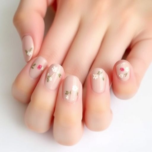  ناخن نود با طراحی گل