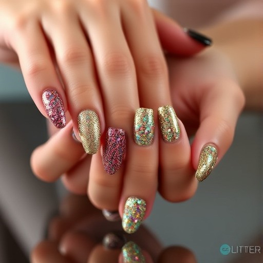 ناخن‌ خاص اکلیلی (Glitter Nails)
