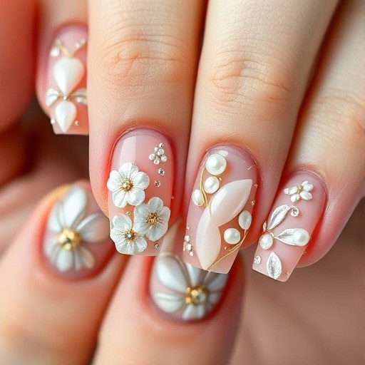 کاشت ناخن خاص با طرح‌های برجسته (3D Nail Designs)