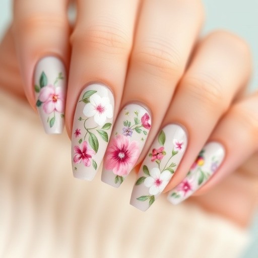  طراحی ناخن گل‌دار (Floral Nail Art)