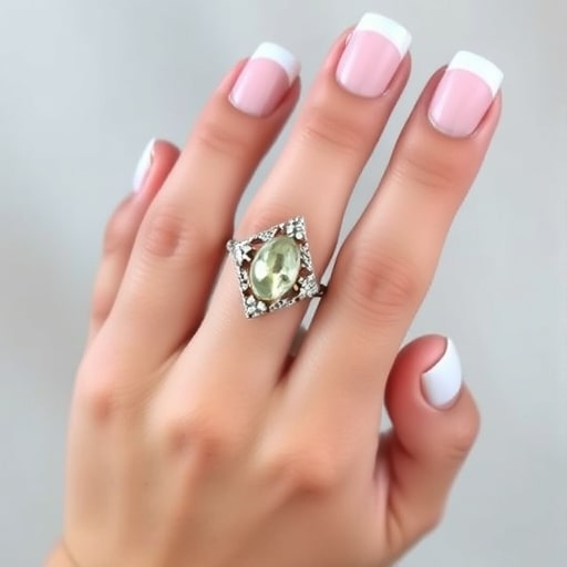 کاشت ناخن حلقه فرانسوی کلاسیک