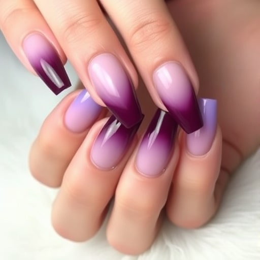 بهترین طراحی و کاشت ناخن آمبره + طرح پیشنهادی ناخن آمبره