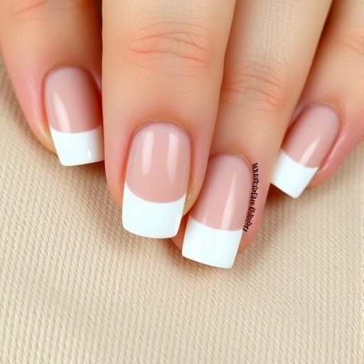 ناخن فرنچ با رنگ نسکافه‌ای و سفید
