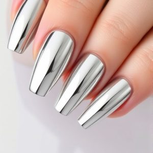 بهترین طراحی و کاشت ناخن کروم + طرح پیشنهادی ناخن کروم