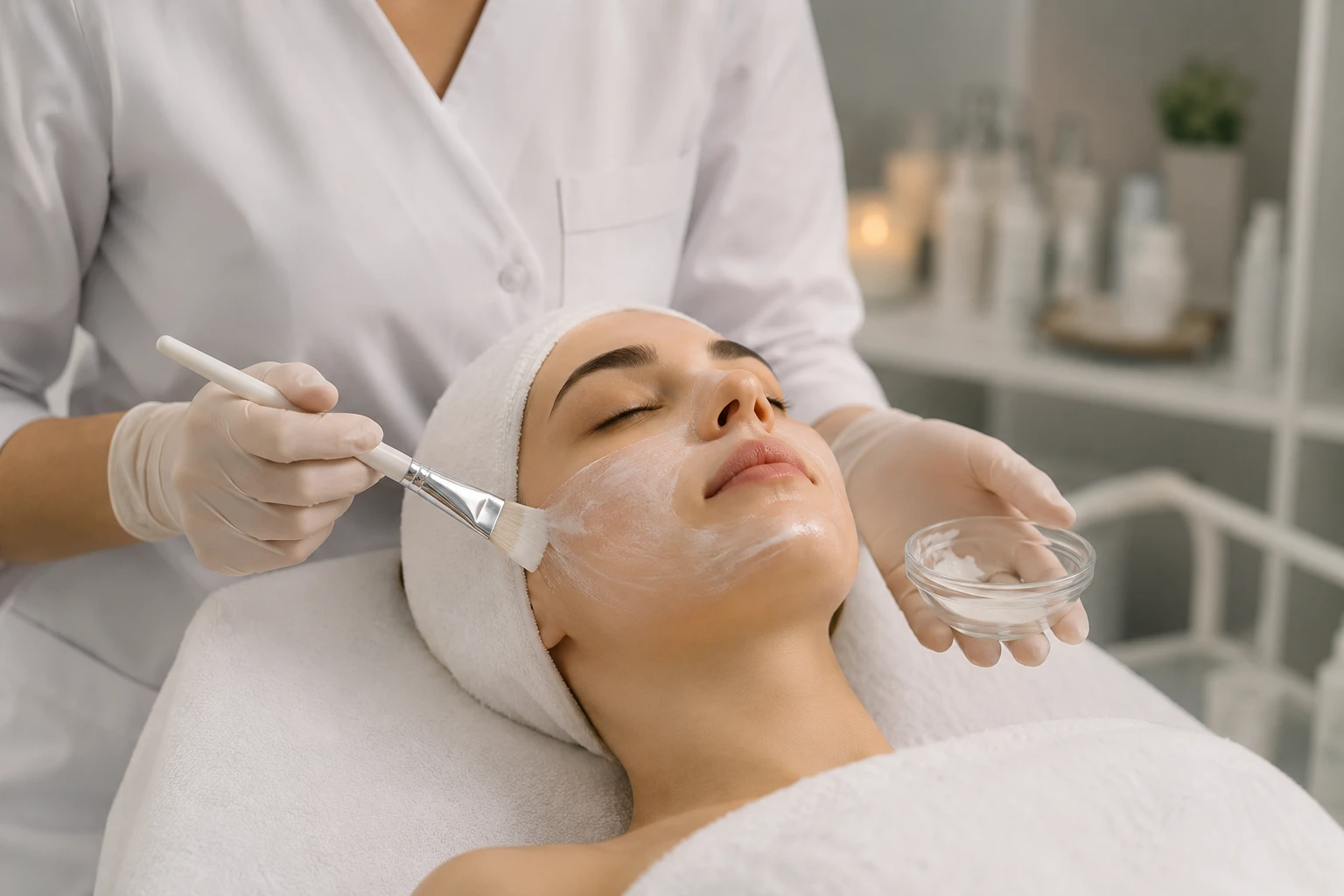 آموزش پاکسازی پوست در تهران و اجرای عملی فیشیال روی مدل