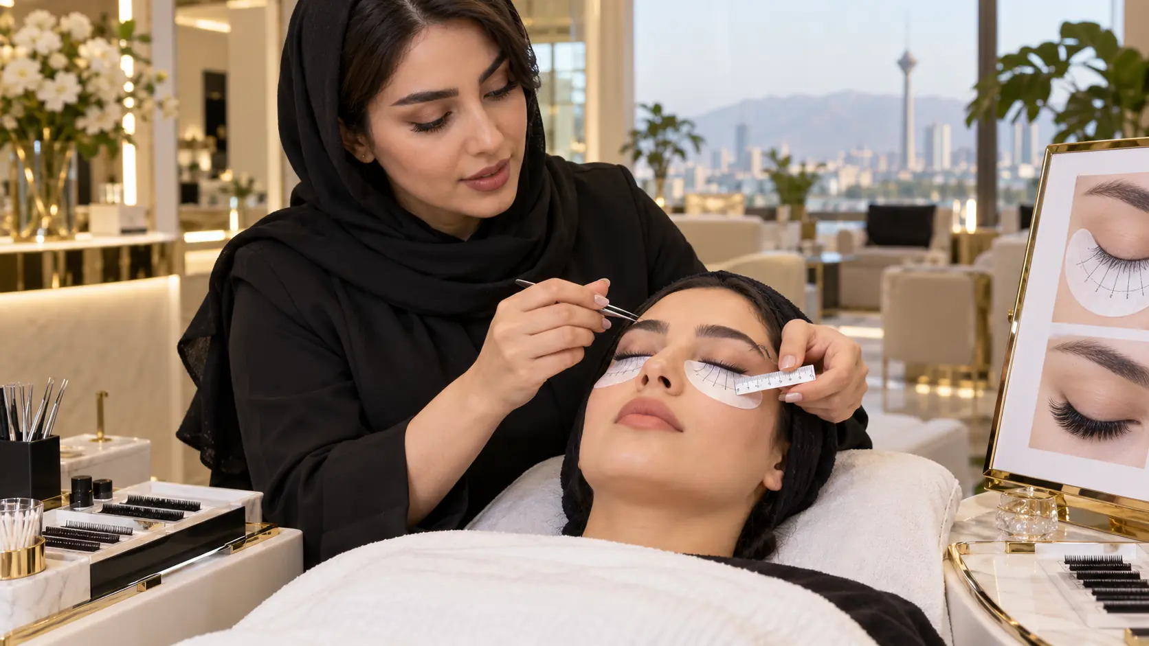 آموزش مپینگ مژه آموزش مپینگ مژه در دوره کاشت مژه