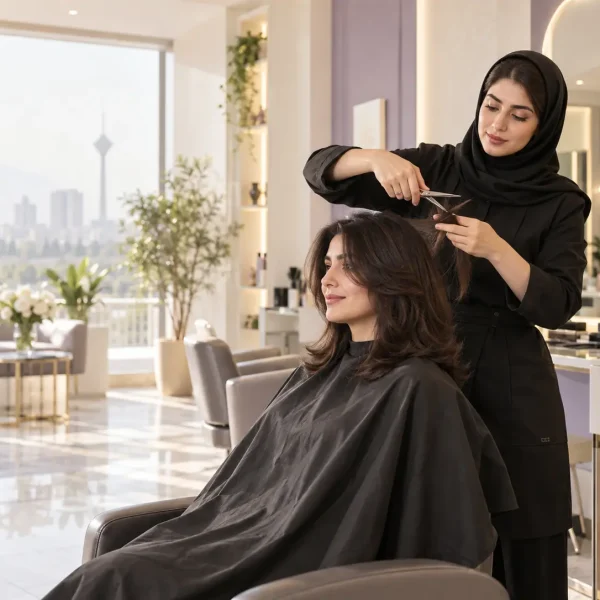 آموزش آرایش و پیرایش زنانه در تهران؛ اجرای کوتاهی مو در آکادمی خوشذوق